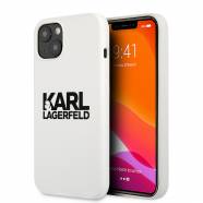  iPhone 13 Karl Lagerfeld Hard Case Stack Logo Back (White  KLHCP13MSLKLWH)