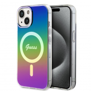   iPhone 15 Guess Iridescent Magsafe Case (Rainbow   GUHMP15SHITSK)