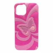   iPhone 13 Pro Max Pink Butterflies Back Cover ()