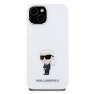   iPhone 15 Karl Lagerfeld Ikonik Metal Pin Hard Case ( - KLHCP15SSMHKNPH)