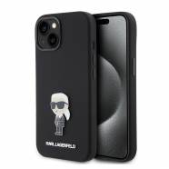   iPhone 15 Karl Lagerfeld Ikonik Metal Pin Hard Case ( - KLHCP15SSMHKNPK)