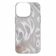   iPhone 14 Pro Silver Feather Pattern ()