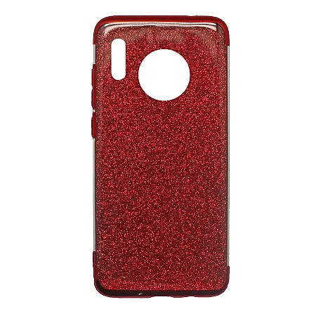 GLITTER ΘΗΚΗ TPU HUAWEI MATE 30 PRO KOKKINO