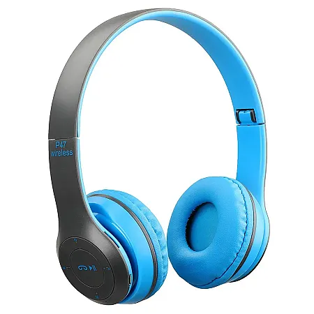 Ασύρματα Ακουστικά Bluetooth P47 Over Ear (μπλε)