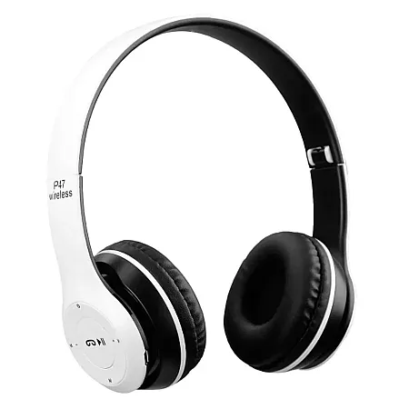 Ασύρματα Ακουστικά Bluetooth P47 Over Ear (άσπρο)