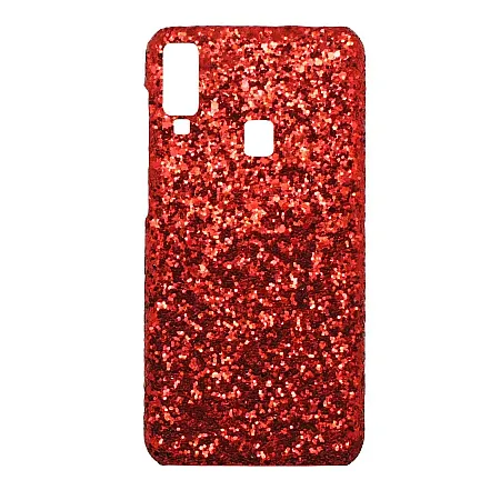 ΘΗΚΗ SAMSUNG A40  ECO TPU GLITTER RED