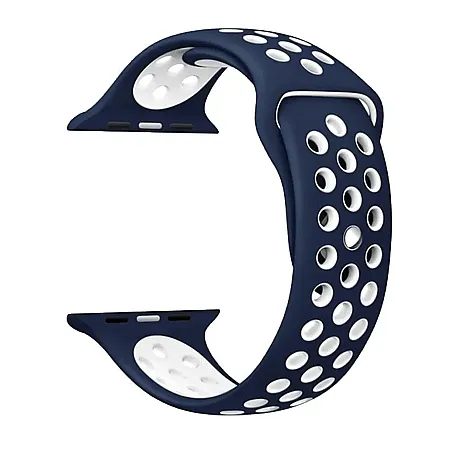 Λουράκι Σιλικόνης για Apple Watch 5/4/3/2 42mm-44mm και για ΤB1 (μπλέ - άσπρο)
