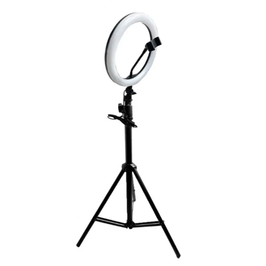 Φωτογραφικό Τρίποδο 2.2 μέτρα Led Selfie Ring 30 εκατοστά (μαύρο)