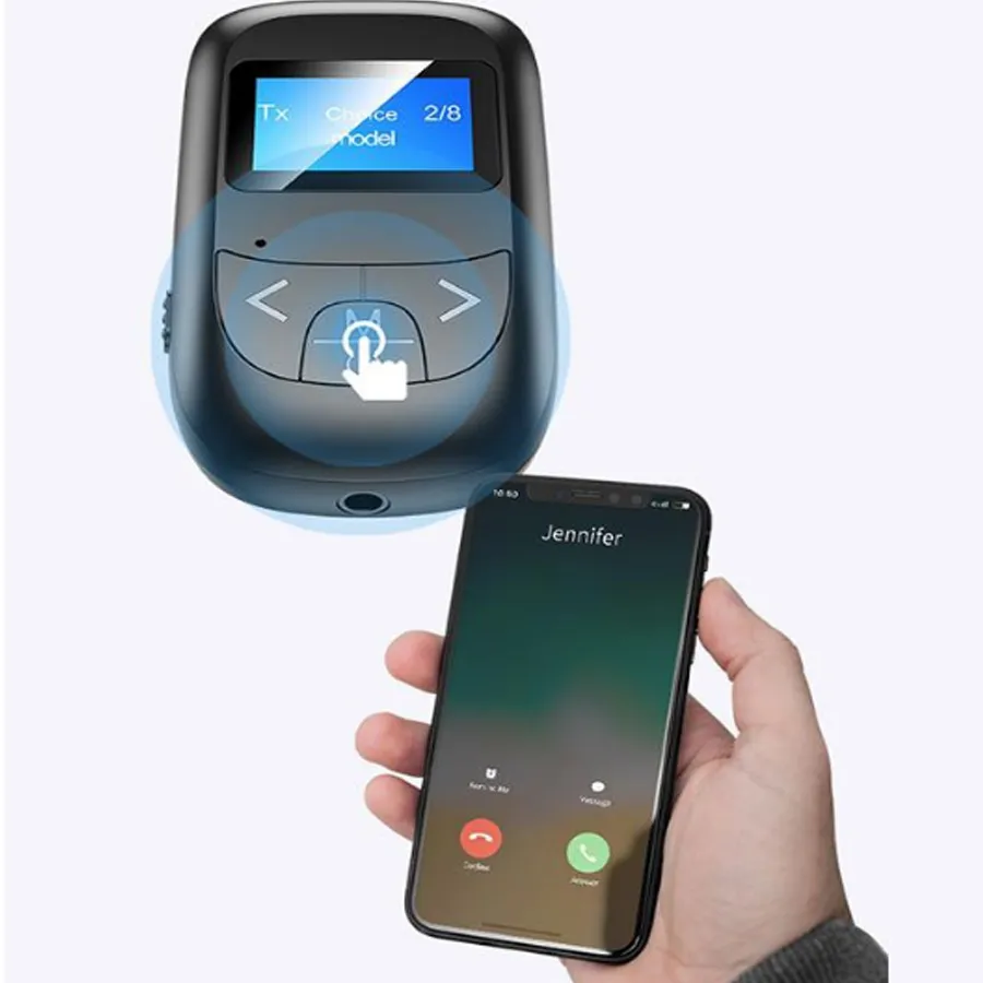 Linashi T14 Wireless 5.0 Transmitter & Receiver Audio Adapter με LCD Οθόνη