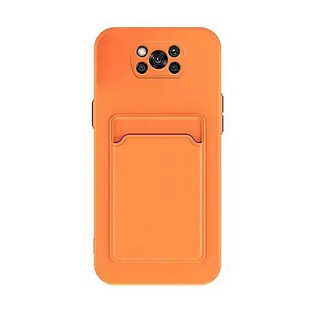 Θήκη για Xiaomi Poco X3 NFC Back Cover με Υποδοχή Κάρτας (πορτοκαλί)