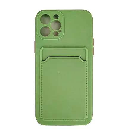 Θήκη iPhone Xs Max Back Cover με Υποδοχή Κάρτας (light πράσινο)