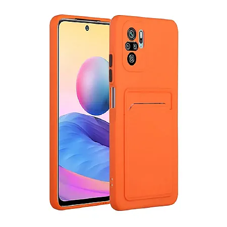 Θήκη για Xiaomi Redmi Note 8 Back Cover με Υποδοχή Κάρτας (πορτοκαλί)
