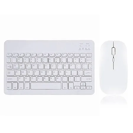 Σετ Ασύρματο Πληκτρολόγιο - Ποντίκι 10 Inch BT (άσπρο)