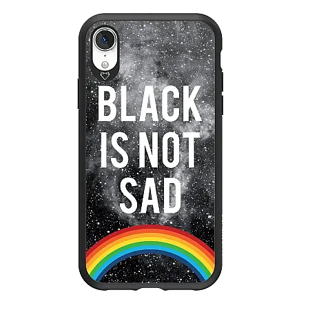 Θήκη για iPhone Xr Mobilfox Black is Not Sad Full-Shock  (μαύρο)