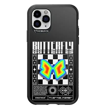 Θήκη για iPhone 11 Pro Mobilfox Butterfy Full-Shock  (μαύρο)
