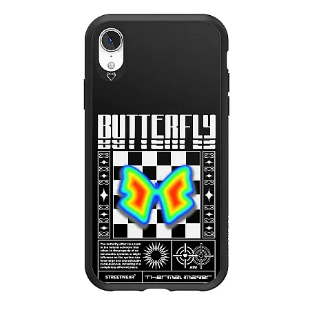 Θήκη για iPhone Xr Mobilfox Butterfy Full-Shock (μαύρο)