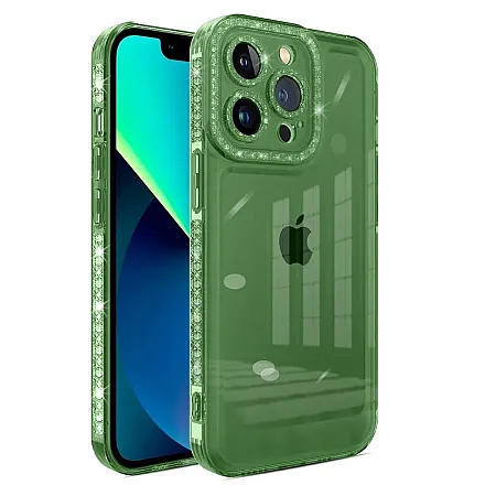 Θήκη για iPhone Xs Max Diamond Bling Διάφανη (πράσινο)