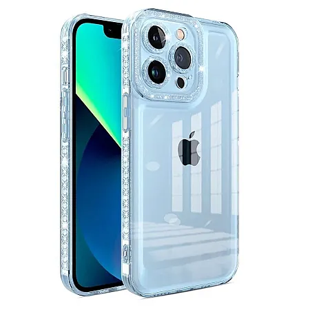 Θήκη για iPhone 11 Pro Diamond Bling Διάφανη (μπλε)