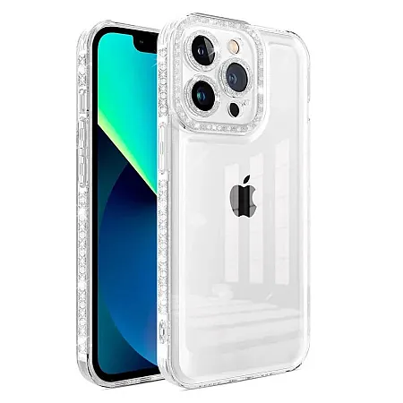 Θήκη για iPhone 12 Pro Diamond Bling Διάφανη (άσπρο)