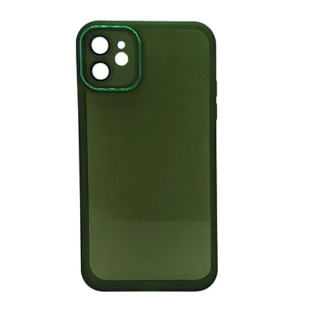 Θήκη για iPhone 12 Διάφανη Σιλικόνης  (πράσινο)