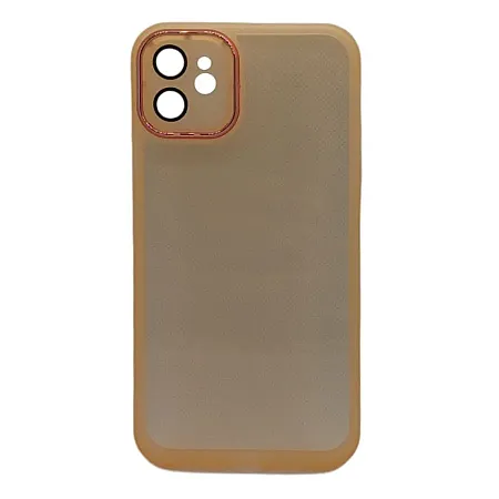 Θήκη για iPhone 12 Διάφανη Σιλικόνης  (ροζ)