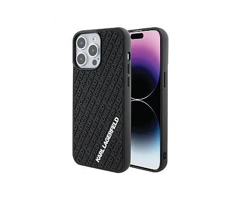 Θήκη για iPhone 15 Pro Karl Lagerfeld Karl 3D Logo Cover Hard Case (μαύρο - KLHCP15L3DMKRLK)
