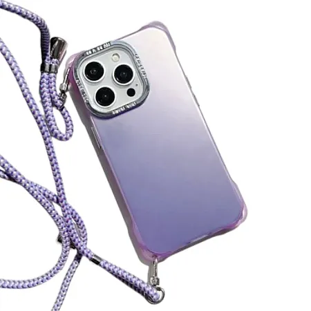 Θήκη για iPhone 12/12 Pro με Λουράκι Crossbody Frosted Case (μωβ)