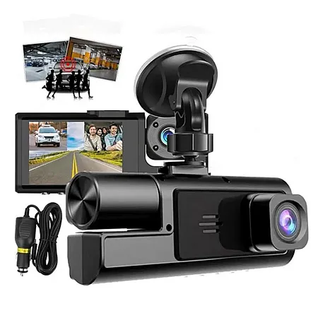 Dash Camera 3 HD 1080P Triple Lens
