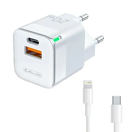 Φορτιστής Jellico C40 Charger Kit 20W Type-C to Lightning (άσπρο)