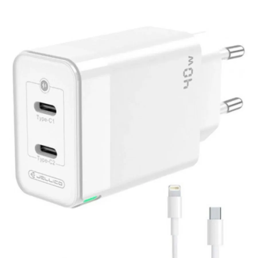 Φορτιστής Jellico C121 Charger Kit 2PD 40W Type-C to Lightning (άσπρο)