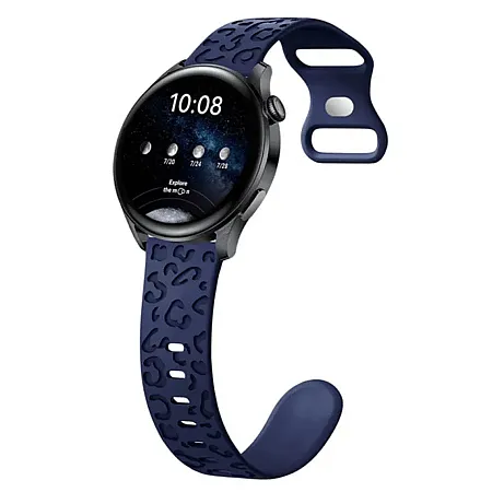 Λουράκι Σιλικόνης για Apple Watch Leopard 42/44/45/49mm (μπλε)