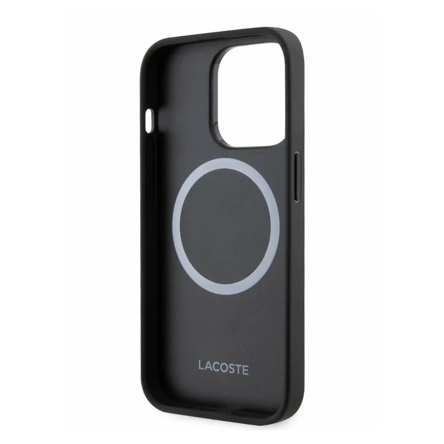 Θήκη για iPhone 15 Pro Lacoste HC Iconic Petit Pique Pu Woven Logo Magsafe (LCHMP15LPVCE - πράσινο)