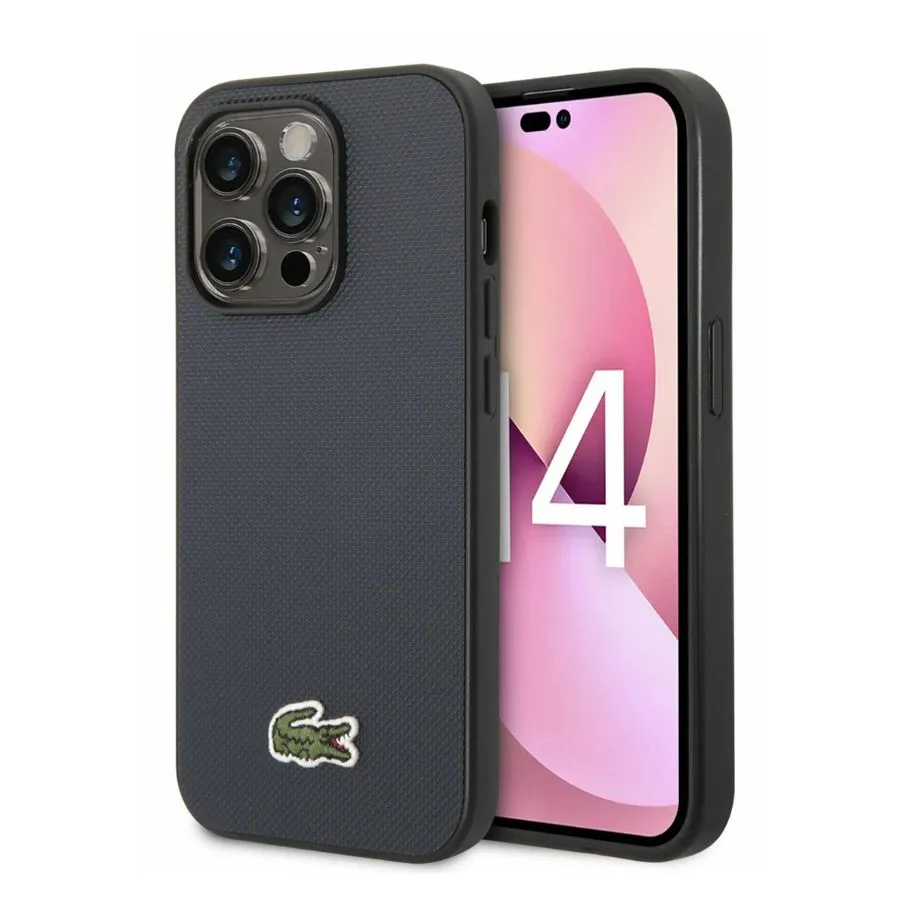 Θήκη για iPhone 15 Pro Lacoste HC Iconic Petit Pique Pu Woven Logo Magsafe (LCHMP15LPVCE - πράσινο)
