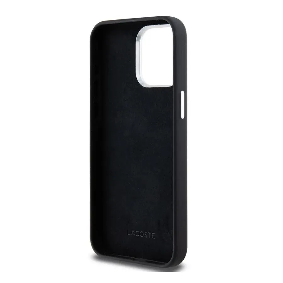Θήκη για iPhone 15 Pro Lacoste HC Silicone Stripes (LCHCP15LSLIK - μαύρο)