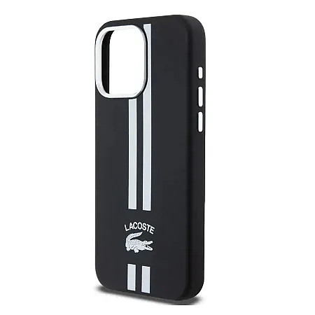 Θήκη για iPhone 15 Pro Lacoste HC Silicone Stripes (LCHCP15LSLIK - μαύρο)
