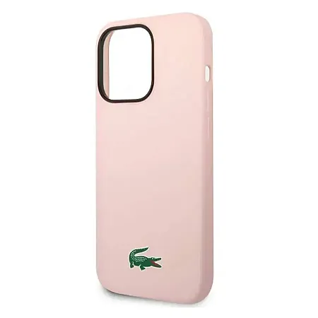 Θήκη για iPhone 15 Pro Lacoste HC Silicone Croc Logo MagSafe (LCHMP15LSLOI - ροζ)
