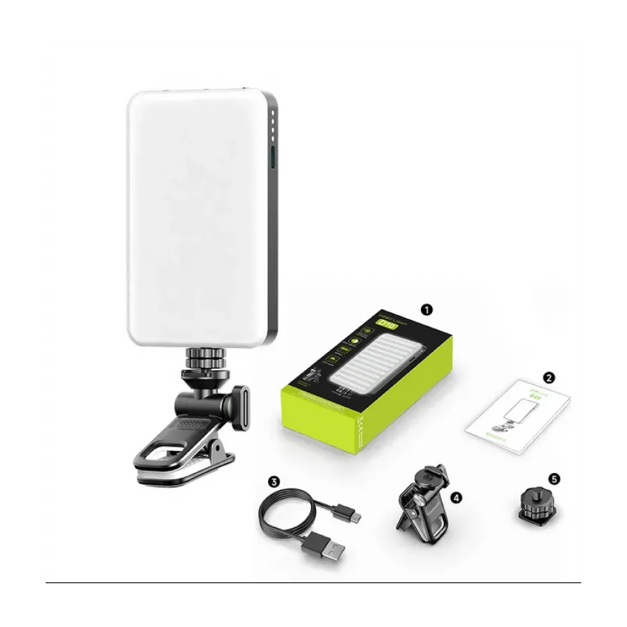 Φωτιστικό με κλιπ Portable selfie multi-port με LED D10