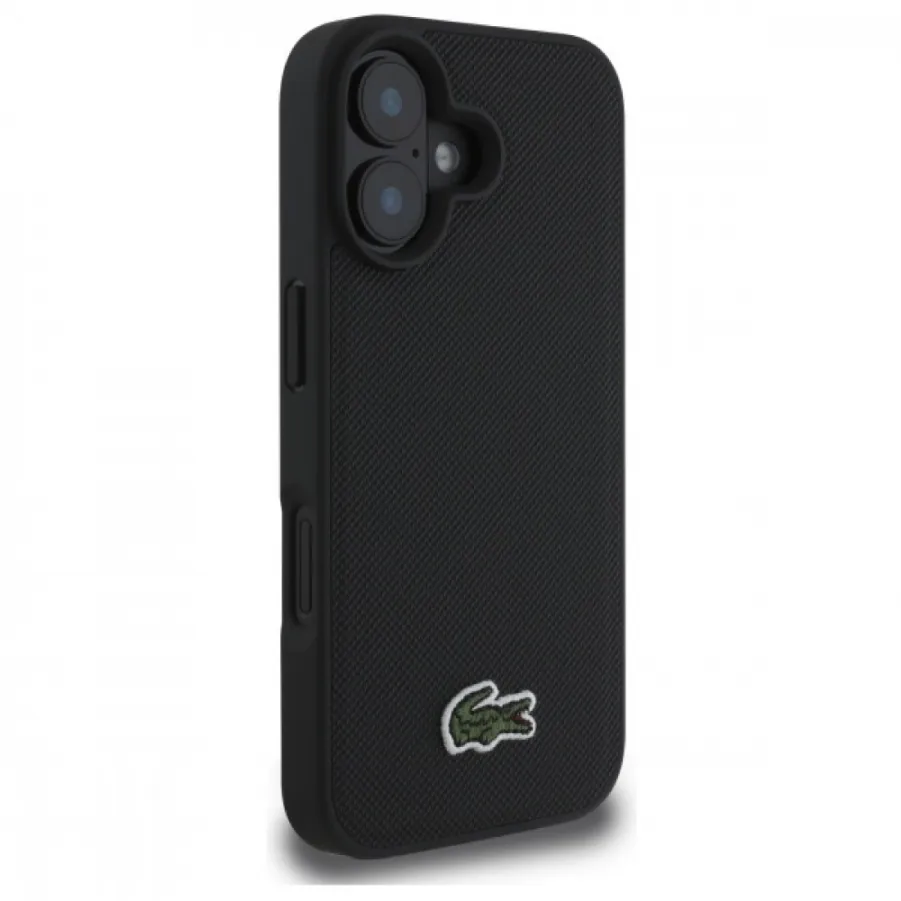 Θήκη για Iphone 16 Lacoste Woven Iconic Petit Pique Magsafe  (Μαύρο-LCHMP16SPVCK)