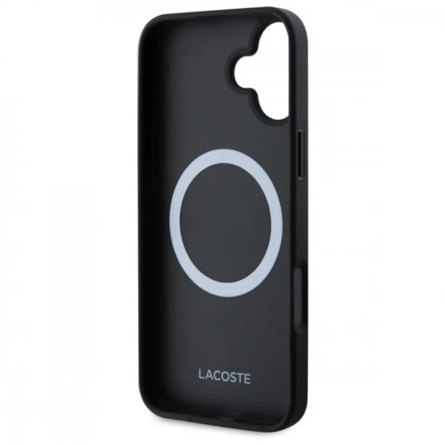 Θήκη για Iphone 16 Lacoste Woven Iconic Petit Pique Magsafe  (Μαύρο-LCHMP16SPVCK)