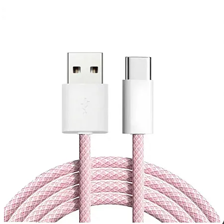 Καλώδιο Φόρτισης USB σε Type-C 1m (Ροζ)