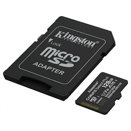 Κάρτα Μνήμης Kingston SDCS3/128GB Canvas Select Plus Gen3 microSD 128GB UHS-I 150MB/s (Με Αντάπτορα)