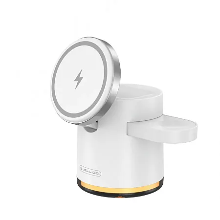 Βάση Ασύρματης Φόρτισης Jellico W22 4in1 Magsafe Portable Charging Station (Άσπρο)