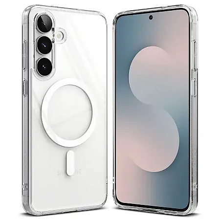 Θήκη για Samsung S25 FE Mag Safe Back Cover Σιλικόνης (Διάφανο)