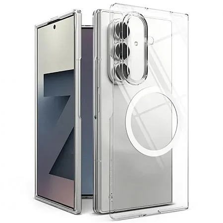 Θήκη για Samsung Z Fold 6 Mag Safe Back Cover Σιλικόνης (Διάφανο)