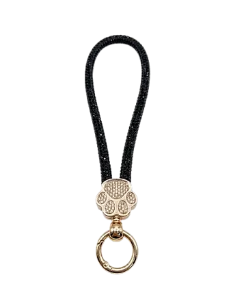 Λουράκι καρπού με Strass Paw (Μαύρο)