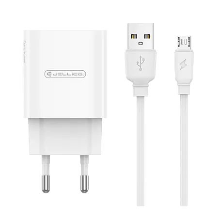 Φορτιστής Jellico WJ-C58 12W με Καλώδιο Micro Usb (Άσπρο)