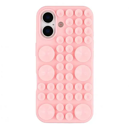 Θήκη 3D με βεντούζα για iPhone 17 (Ροζ)