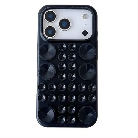 Θήκη 3D με βεντούζα για iPhone 17 Pro Max (Μαύρο)