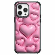   iPhone 14 Pro Max Mobilfox Hearts Babypink Transparent Full-Shock 3.0 ()