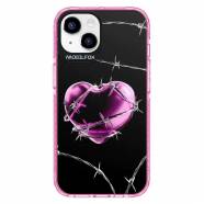   iPhone 14 Plus Mobilfox Toxic Heart Transparent Baby Pink Full-Shock 3.0 ()